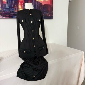 Elegant Black Asymmetrical Dress